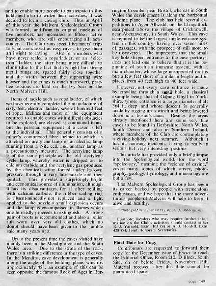 This is Bob Yarnold's article in the November 1959 edition of the site magazine FOCUS
