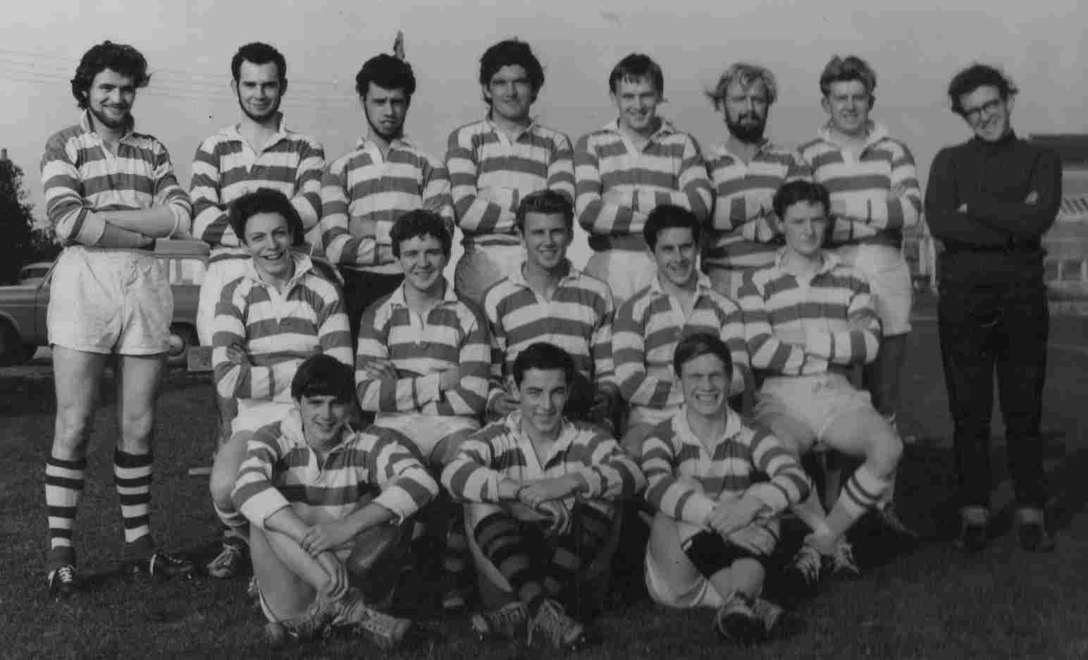Taken at Ross-On-Wye ca 1966.
Back left: Mick Calvert, Wayne Kilby (Killer), Mick Philpotts,Mart Larner, Tim Saunders, ??(Non Apprentice), Tom Pittendrich (Non Apprentice), Tony Porch.
Middle Left:Keith Emmerson, Jeff Andrews, Phil Thomas, Ian Cooke,
Front Left: Clive Tudge, Paul Dupree, Paul Wreford-Bush